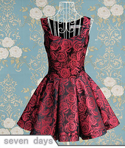 vestido de rosas