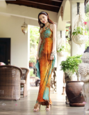 Vestido longo vintage