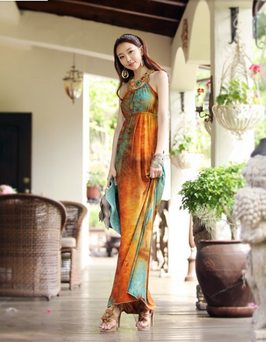 Vestido longo vintage
